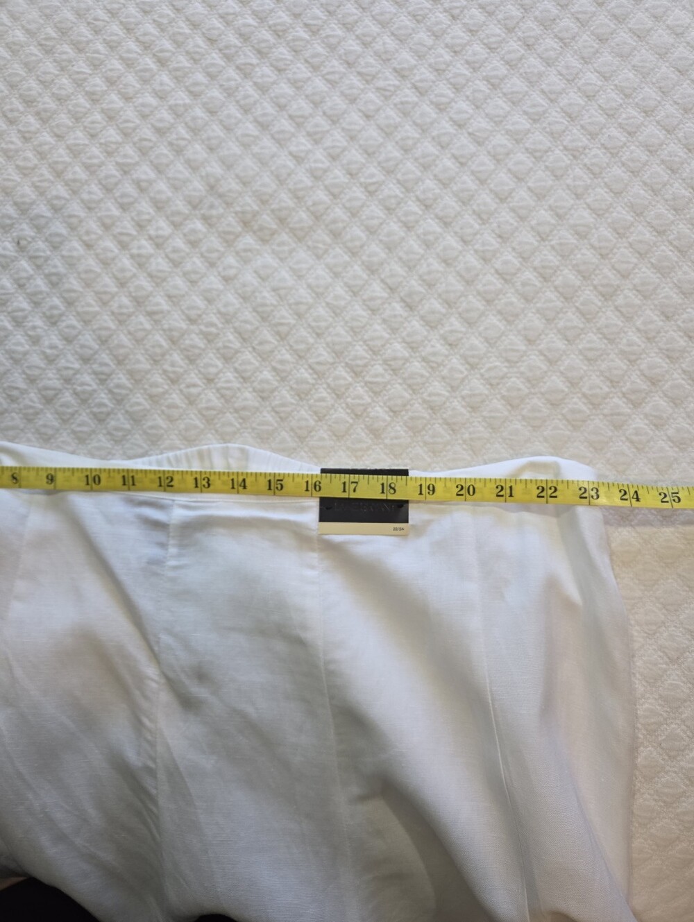 NWT Lane Bryant White Midi Skirt Linen Blend Size 22/24 Lace Hem Cottagecore - Picture 5 of 12
